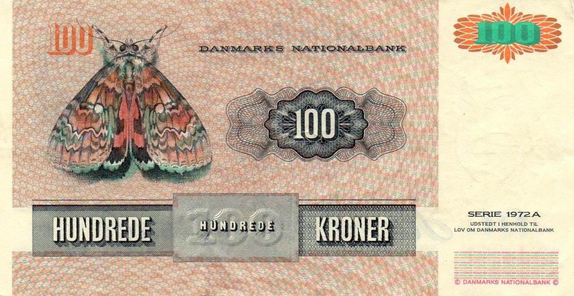 Back of Denmark p54f: 100 Kroner from 1996