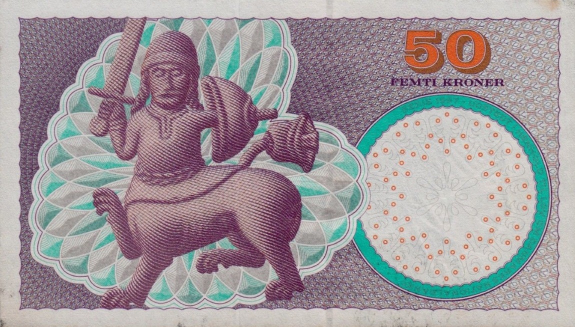 Back of Denmark p55b: 50 Kroner from 2000