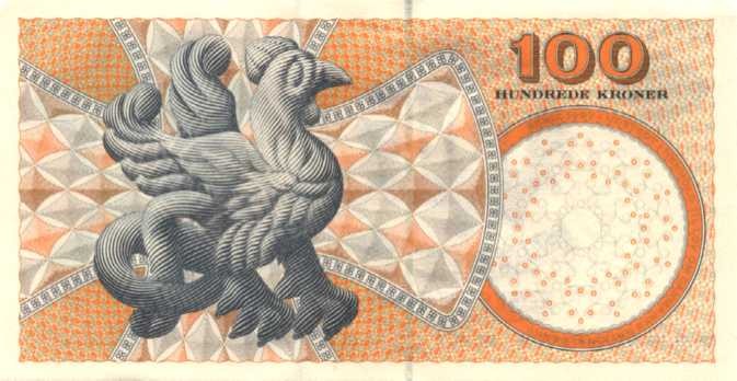 Back of Denmark p56d: 100 Kroner from 2001
