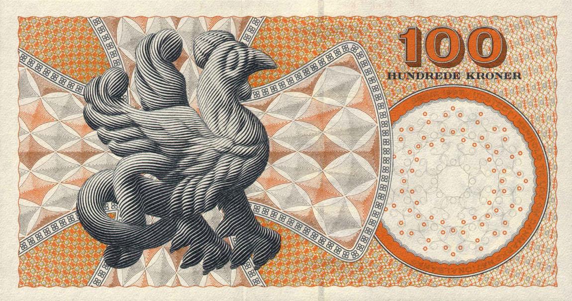 Back of Denmark p61c: 100 Kroner from 2004