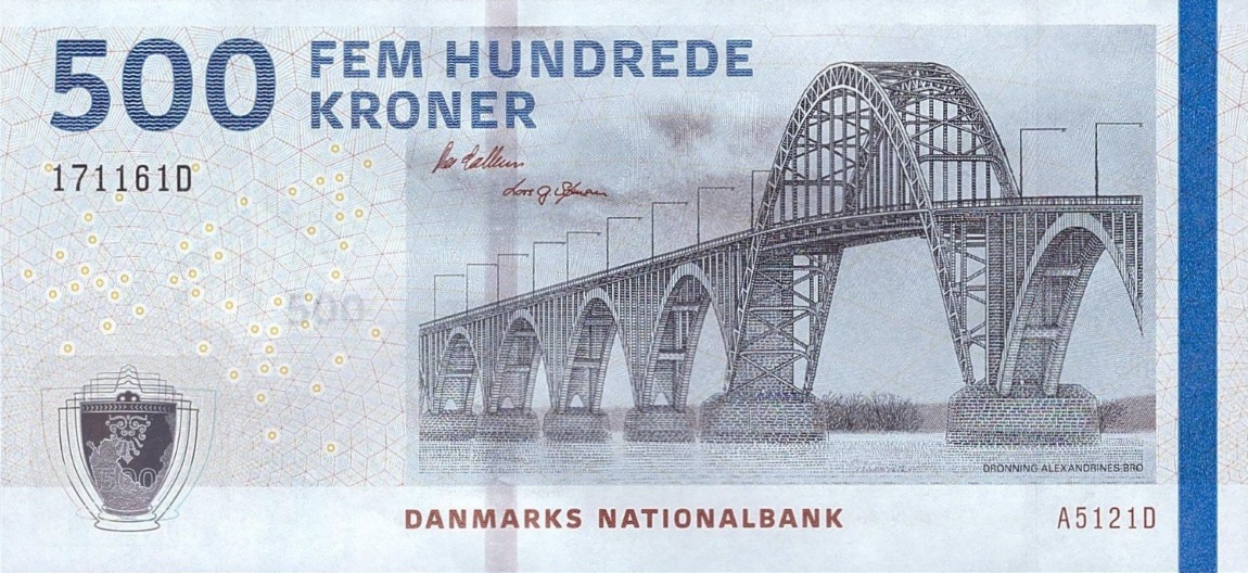 Front of Denmark p68d: 500 Kroner from 2012
