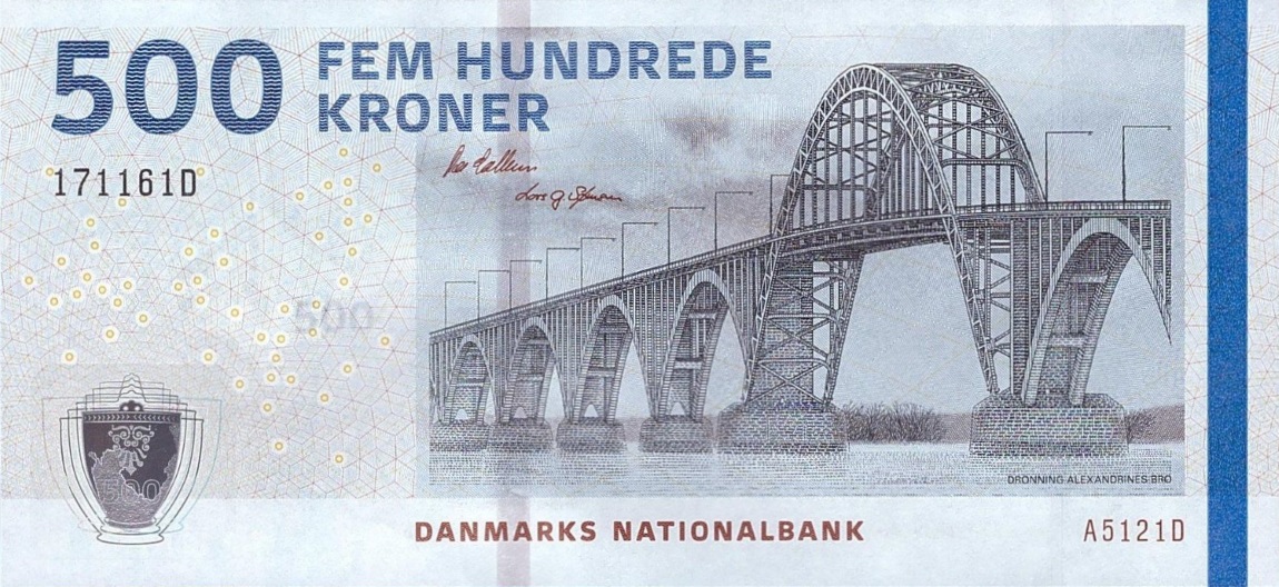 Front of Denmark p68d: 500 Kroner from 2012