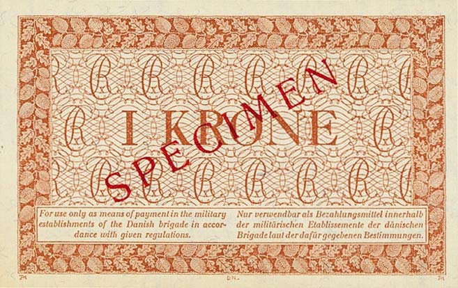Back of Denmark pM10s: 1 Krone from 1947