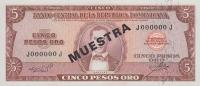 Gallery image for Dominican Republic p100s4: 5 Pesos Oro