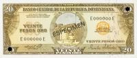Gallery image for Dominican Republic p102s3: 20 Pesos Oro