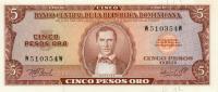 Gallery image for Dominican Republic p109a: 5 Pesos Oro