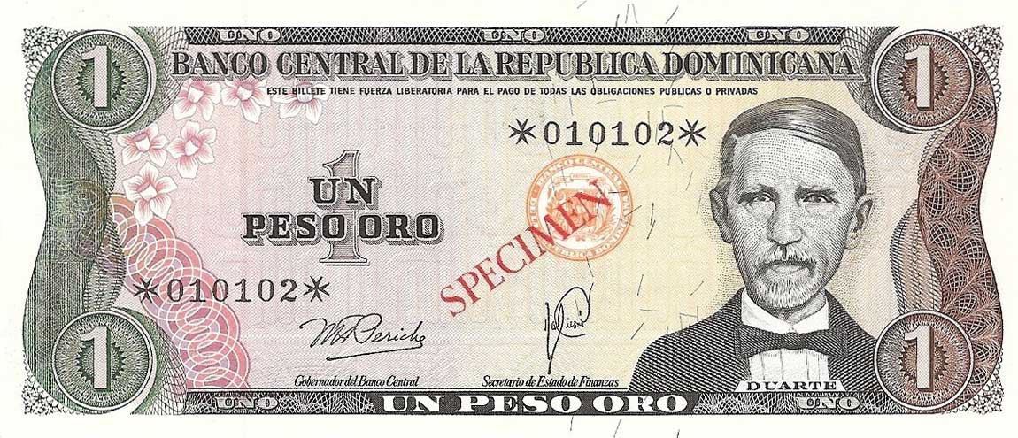 Front of Dominican Republic p116s: 1 Peso Oro from 1978