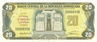 p139a from Dominican Republic: 20 Pesos Oro from 1992
