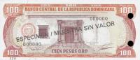 Gallery image for Dominican Republic p144s: 100 Pesos Oro
