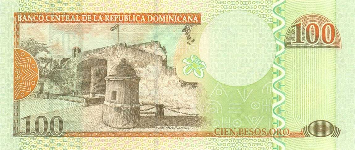 Back of Dominican Republic p171b: 100 Pesos Oro from 2002