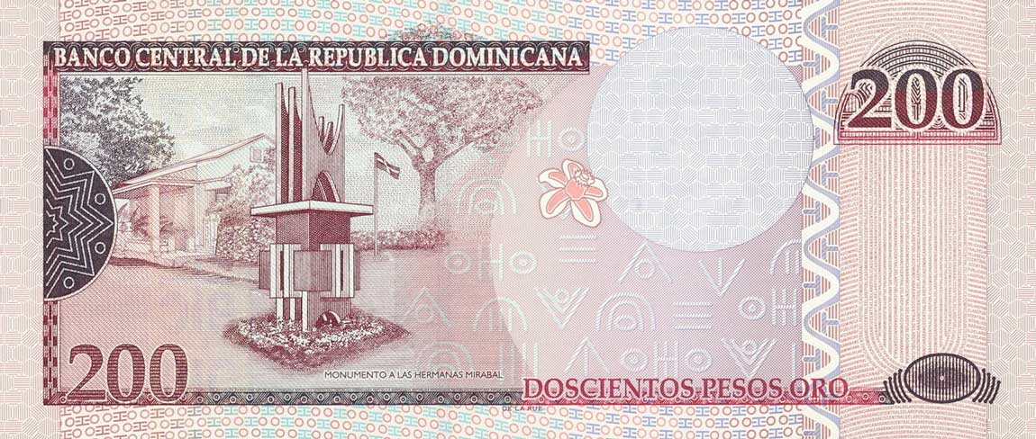 Back of Dominican Republic p178a: 200 Pesos Oro from 2007