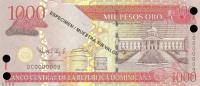 Gallery image for Dominican Republic p180s3: 1000 Pesos Oro