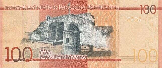 Back of Dominican Republic p190e: 100 Pesos Dominicanos from 2019