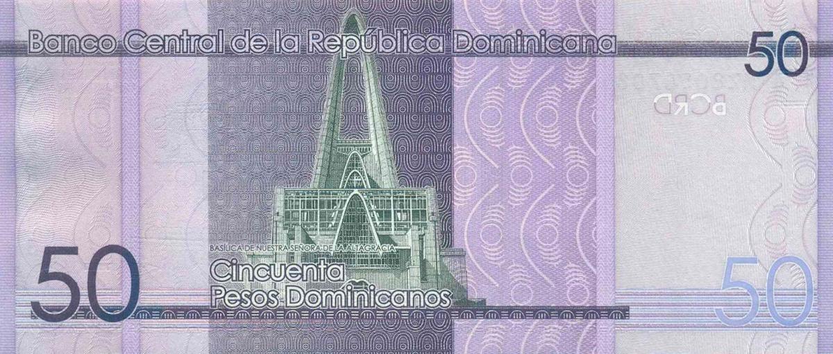 Back of Dominican Republic p189g: 50 Pesos Dominicanos from 2021