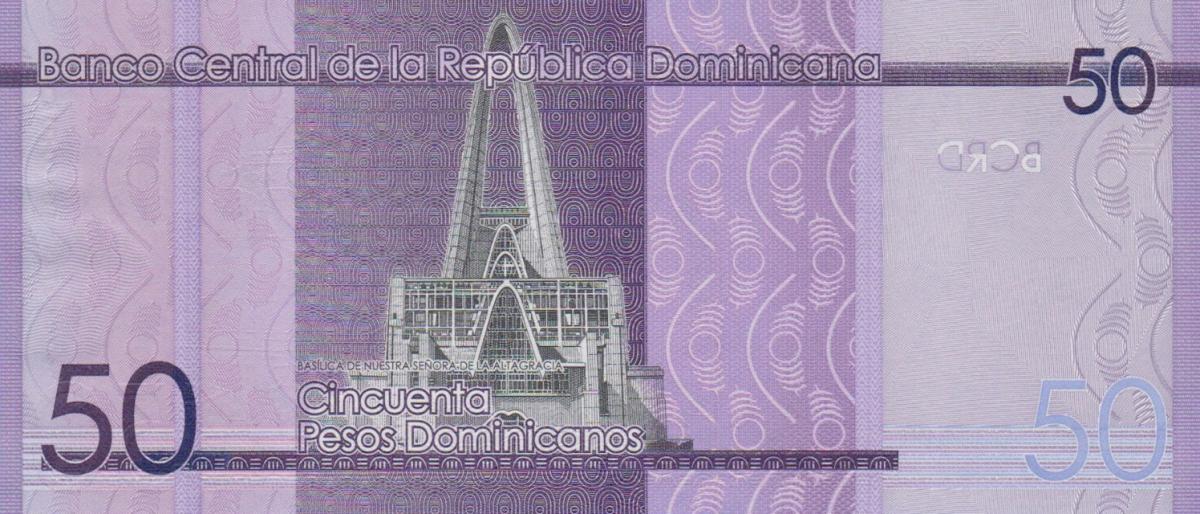 Back of Dominican Republic p189i: 50 Pesos Dominicanos from 2023