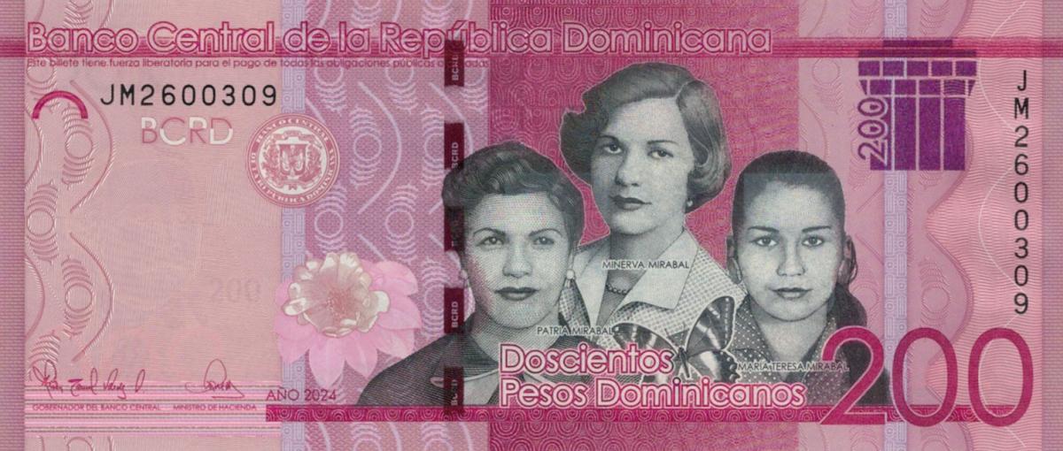 Front of Dominican Republic p191i: 200 Pesos Dominicanos from 2024
