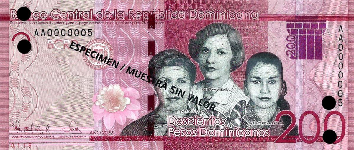 Front of Dominican Republic p191s: 200 Pesos Dominicanos from 2014
