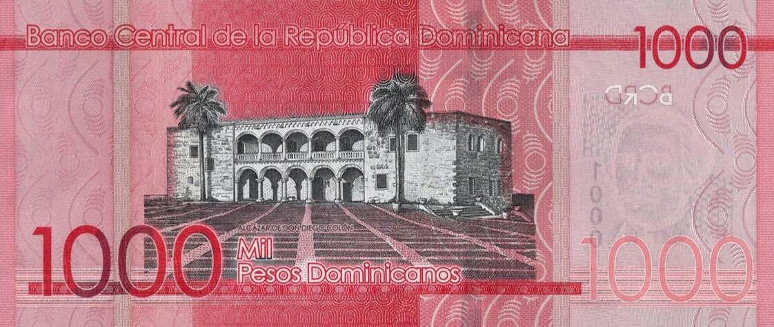 Back of Dominican Republic p193f: 1000 Pesos Dominicanos from 2021