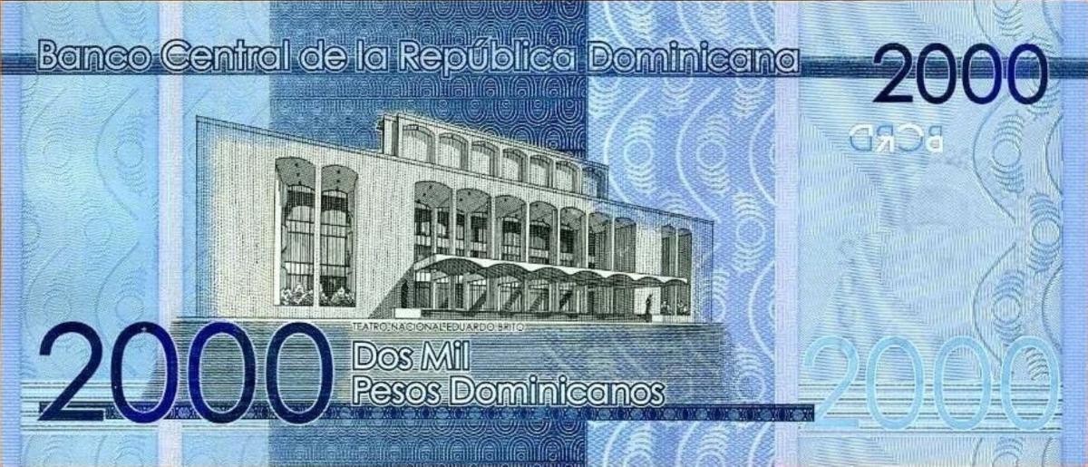 Back of Dominican Republic p194e: 2000 Pesos Dominicanos from 2021