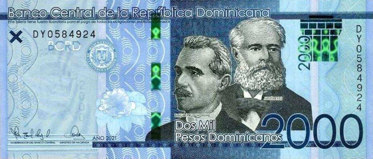 Front of Dominican Republic p194e: 2000 Pesos Dominicanos from 2021