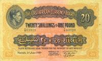 Gallery image for East Africa p30a: 20 Shillings