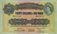 p35 from East Africa: 20 Shillings from 1953