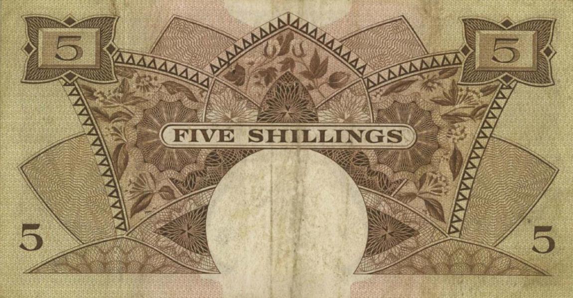 Back of East Africa p37a: 5 Shillings from 1958
