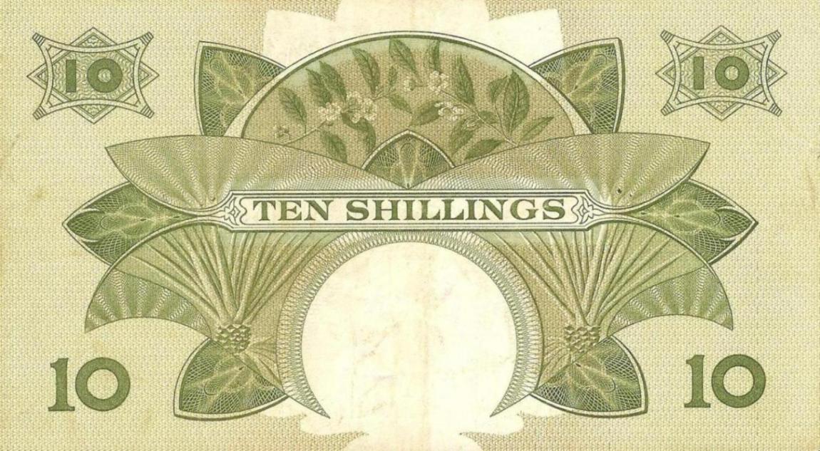 Back of East Africa p42b: 10 Shillings from 1962