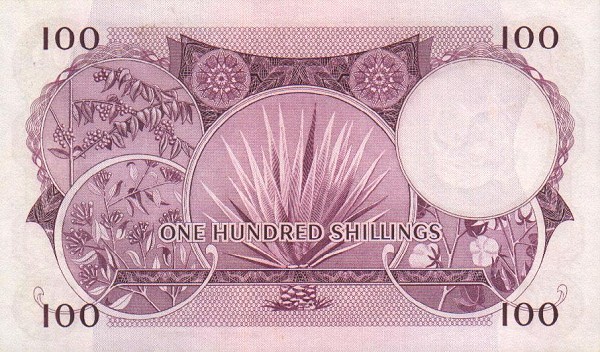 Back of East Africa p48a: 100 Shillings from 1964