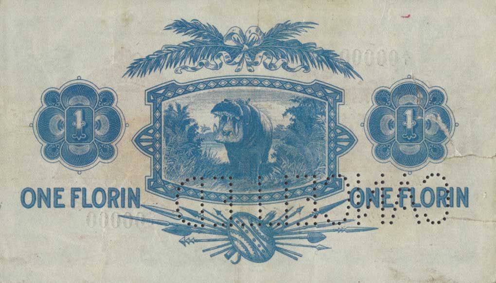 Back of East Africa p8s: 1 Florin from 1920