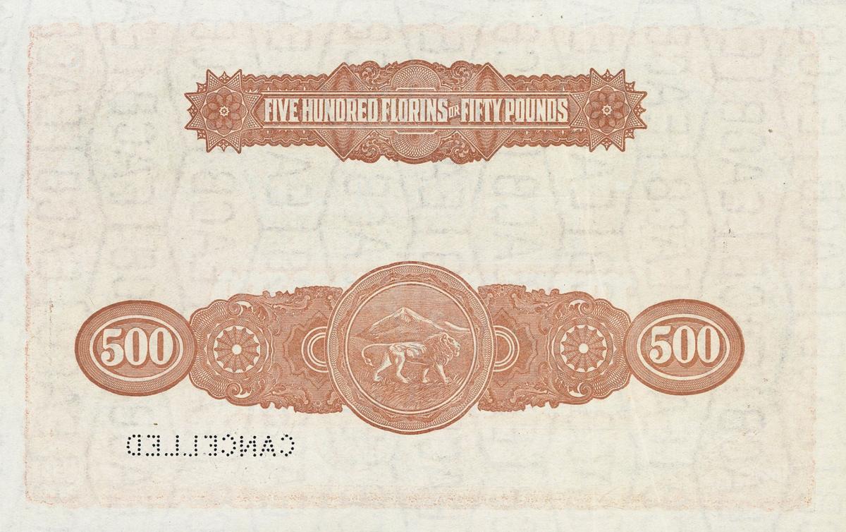 Back of East Africa p12Bs: 500 Florin from 1920