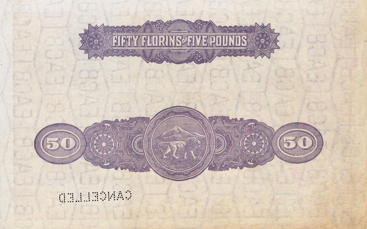 Back of East Africa p12s: 50 Florin from 1920