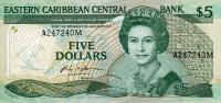 Gallery image for East Caribbean States p18m: 5 Dollars