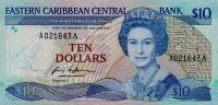 Gallery image for East Caribbean States p23a1: 10 Dollars from 1985