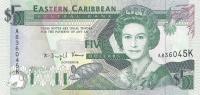 Gallery image for East Caribbean States p26k: 5 Dollars