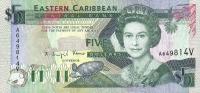Gallery image for East Caribbean States p26v: 5 Dollars