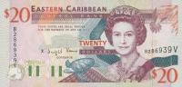p28v from East Caribbean States: 20 Dollars from 1993