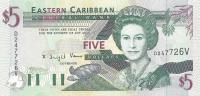 Gallery image for East Caribbean States p31v: 5 Dollars