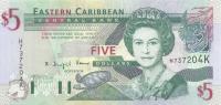 Gallery image for East Caribbean States p42k: 5 Dollars