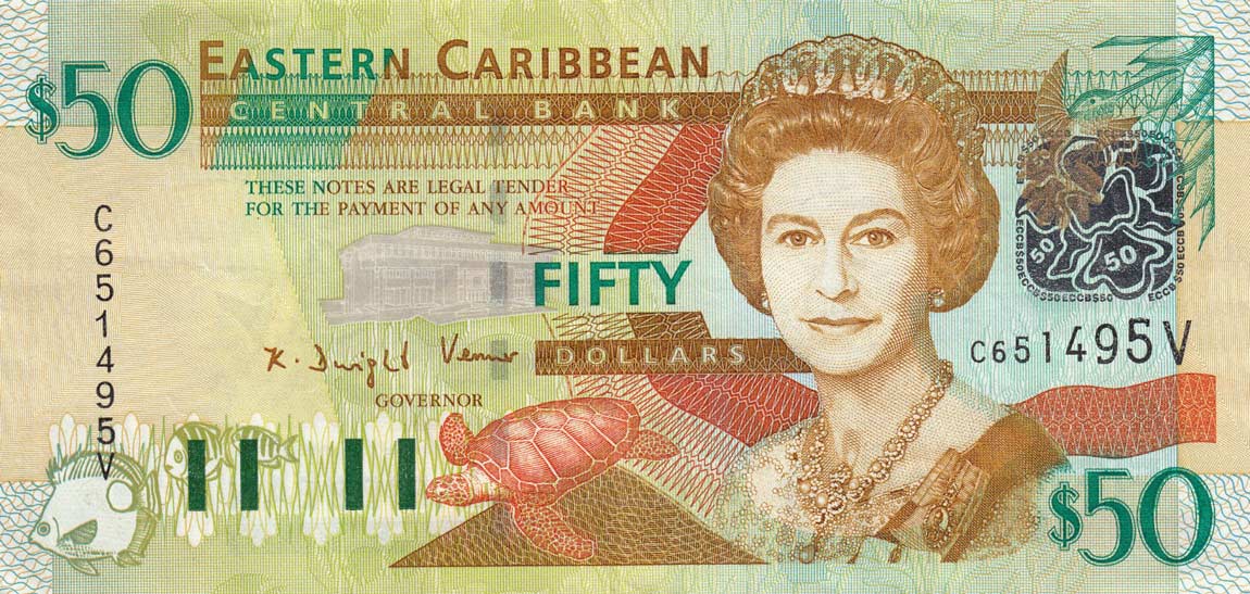 Front of East Caribbean States p45v: 50 Dollars from 2003