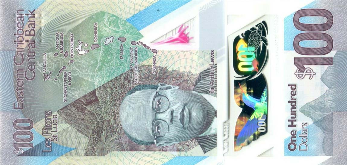 Back of East Caribbean States p60: 100 Dollars from 2019