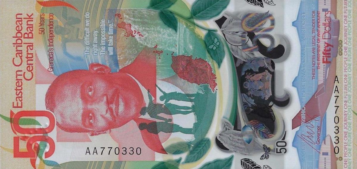 Front of East Caribbean States p62: 50 Dollars from 2024
