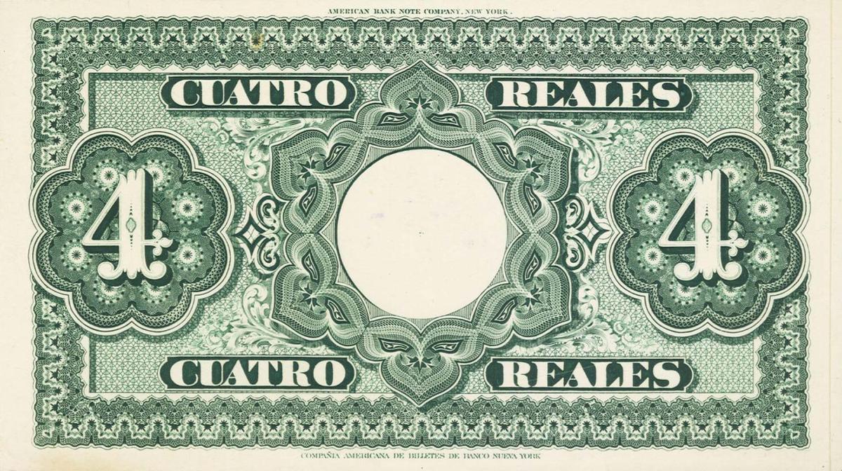 Back of Ecuador pS139: 4 Reais from 1870