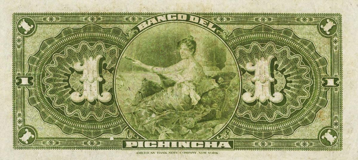 Back of Ecuador pS222a: 1 Sucre from 1920