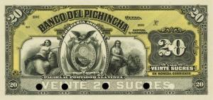 pS225p from Ecuador: 20 Sucres from 1912