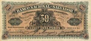 pS165 from El Salvador: 50 Pesos from 1907