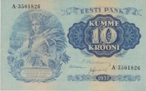 Gallery image for Estonia p67a: 10 Krooni from 1937