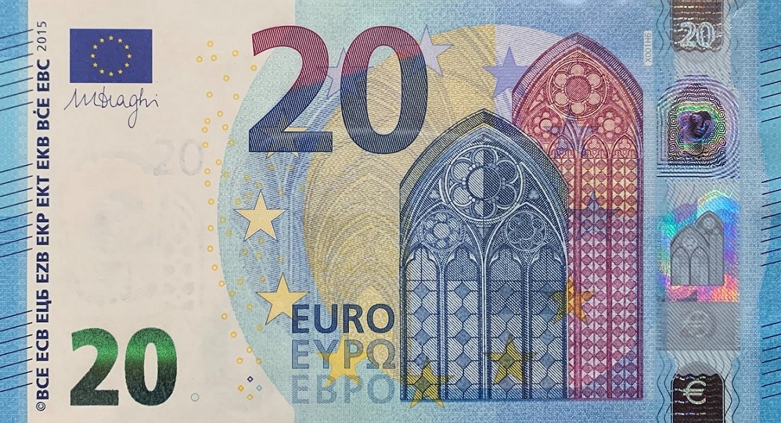 Front of European Union p22x: 20 Euro from 2015