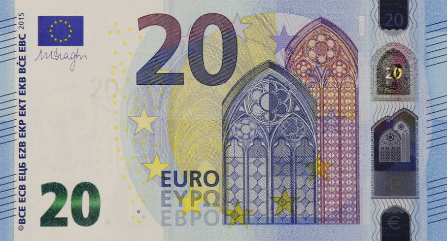 Front of European Union p22z: 20 Euro from 2015