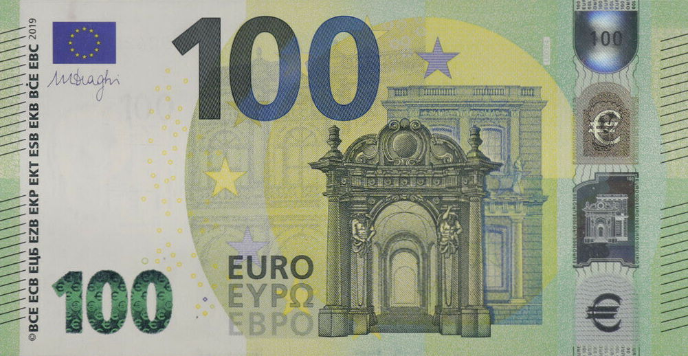 Front of European Union p24u: 100 Euro from 2019